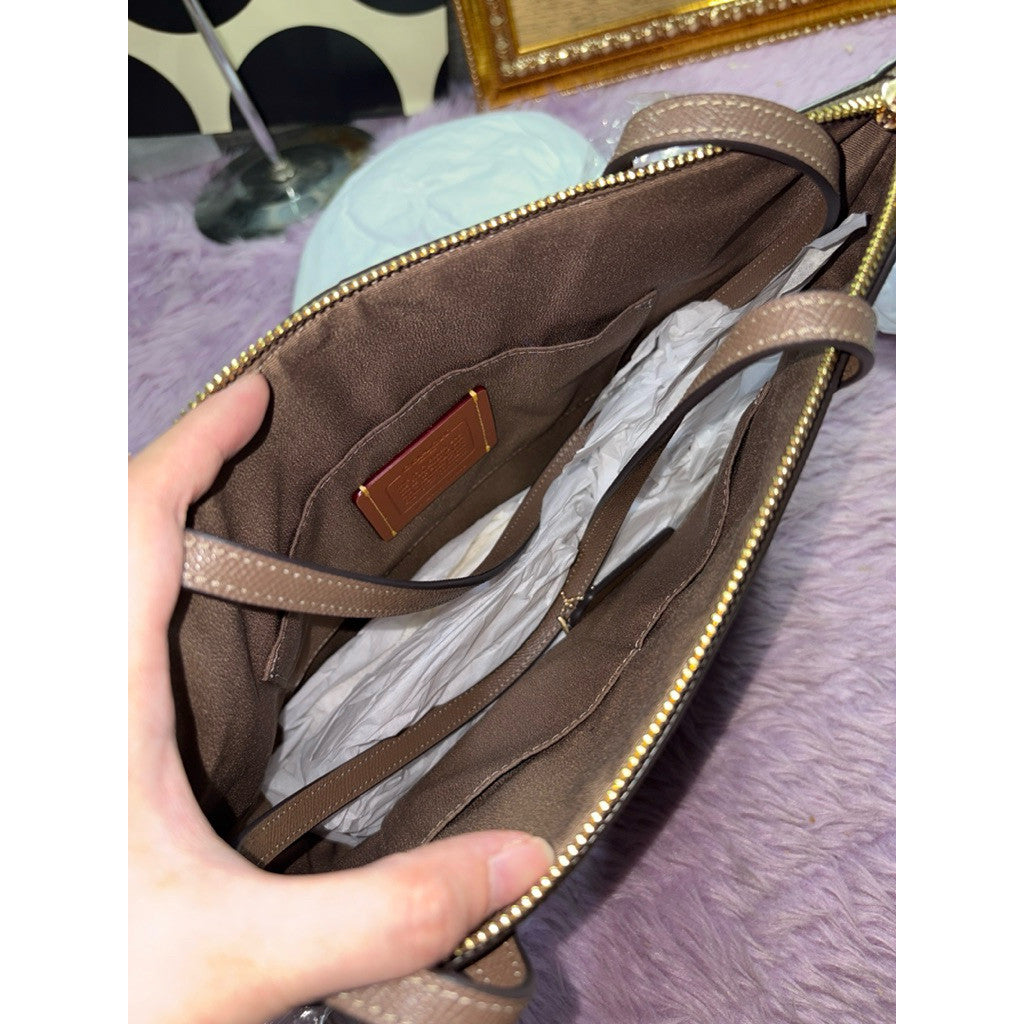 ORIG & IMPORTED CCH Fiona Zip Small Tote Bag Dark Stone/Brown