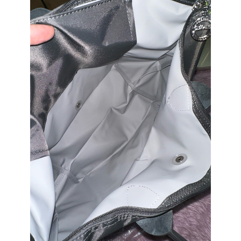 ORIG & IMPORTED GRAPHITE GRAY Longchamp LC Le Pliage Nylon Tote Bag