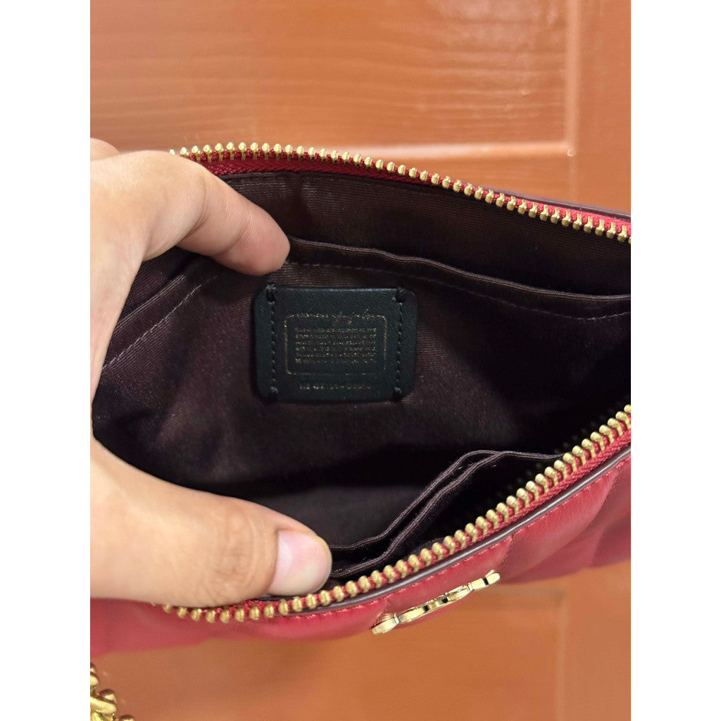 ORIG Preloved CCH Nolita 19 Quilted Small Red Bag with Chain