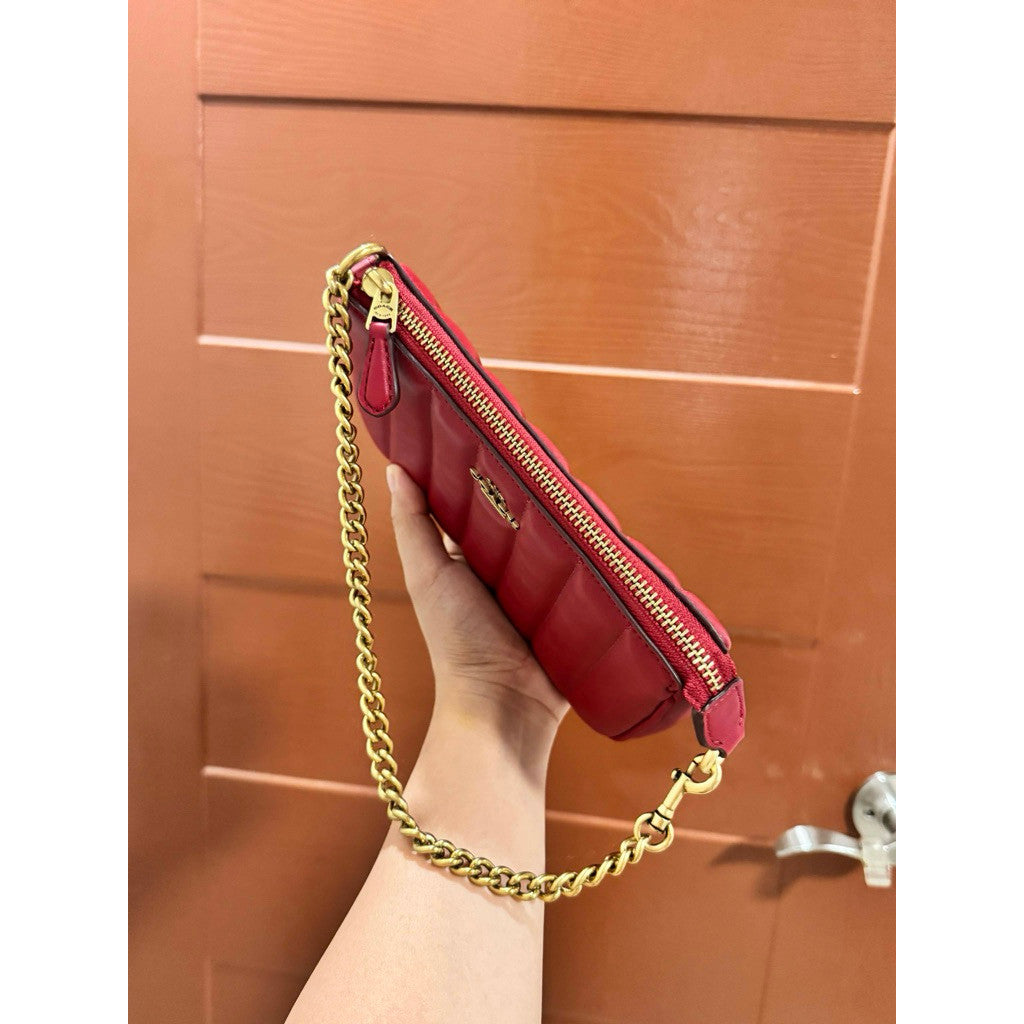 ORIG Preloved CCH Nolita 19 Quilted Small Red Bag with Chain