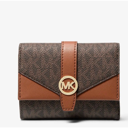 ORIG & IMPORTED MK Greenwich Medium Trifold Brown Wallet