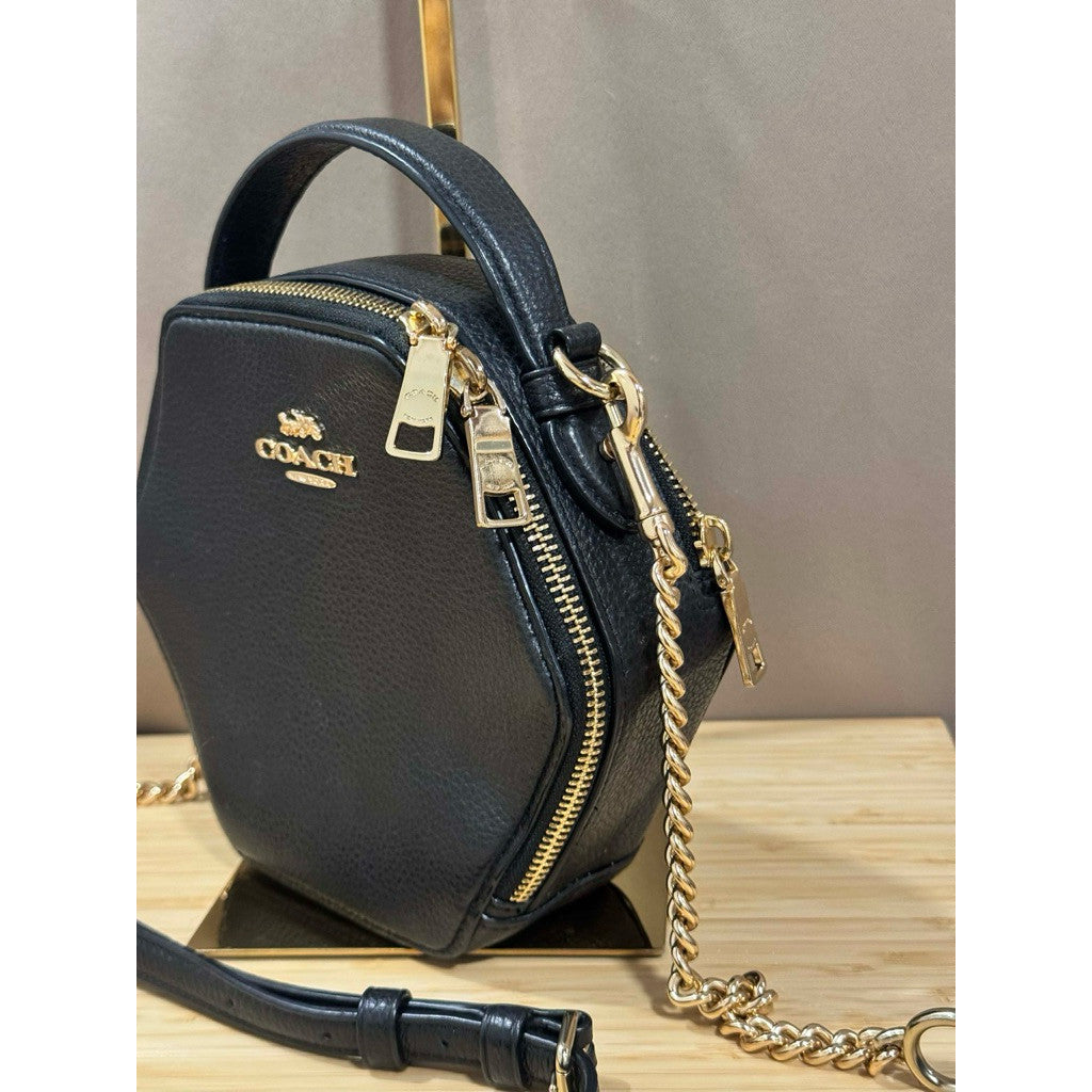 ORIG Preloved CCH RARE Hexagonal Crossbody Black Bag