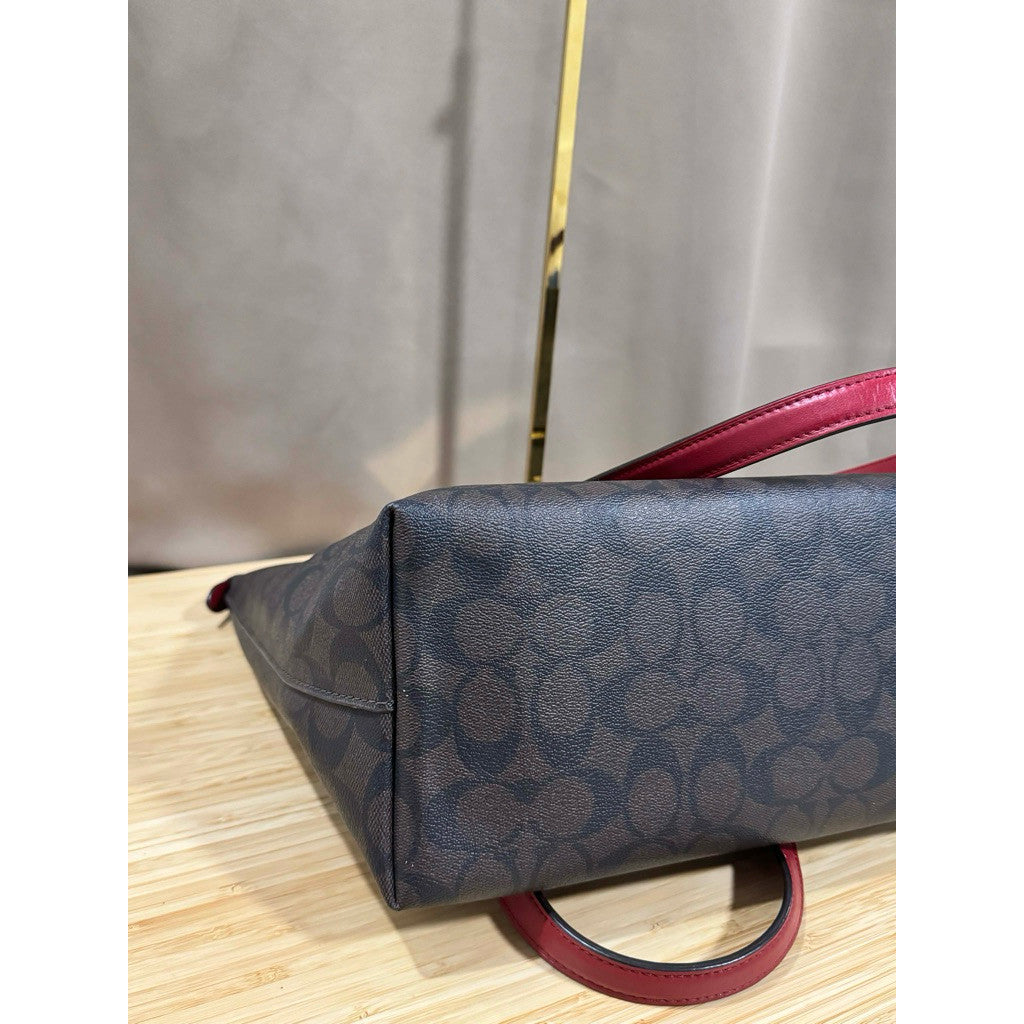 ORIG Preloved CCH Gallery Large Tote Bag In Brown/Red
