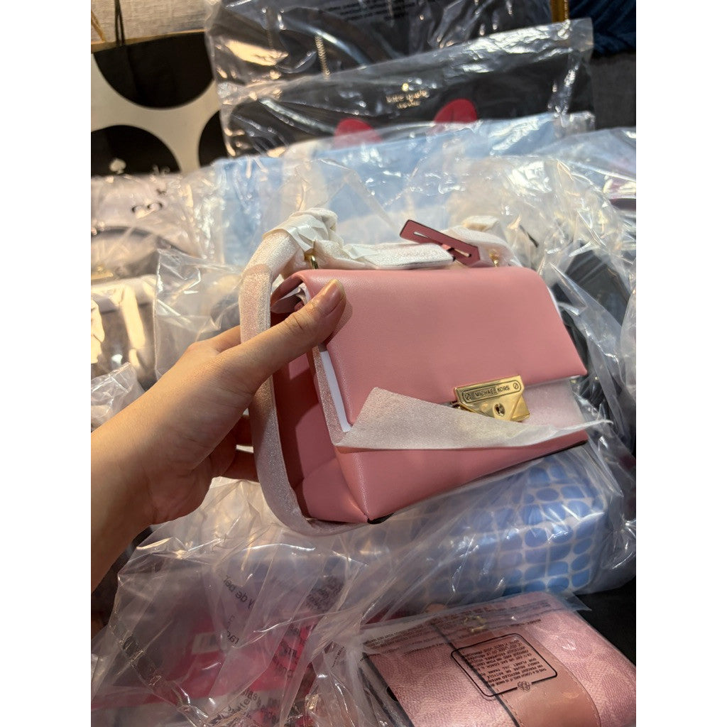 ORIG & IMPORTED MK Cece Extra-Small Mini Leather Crossbody Bag Pink