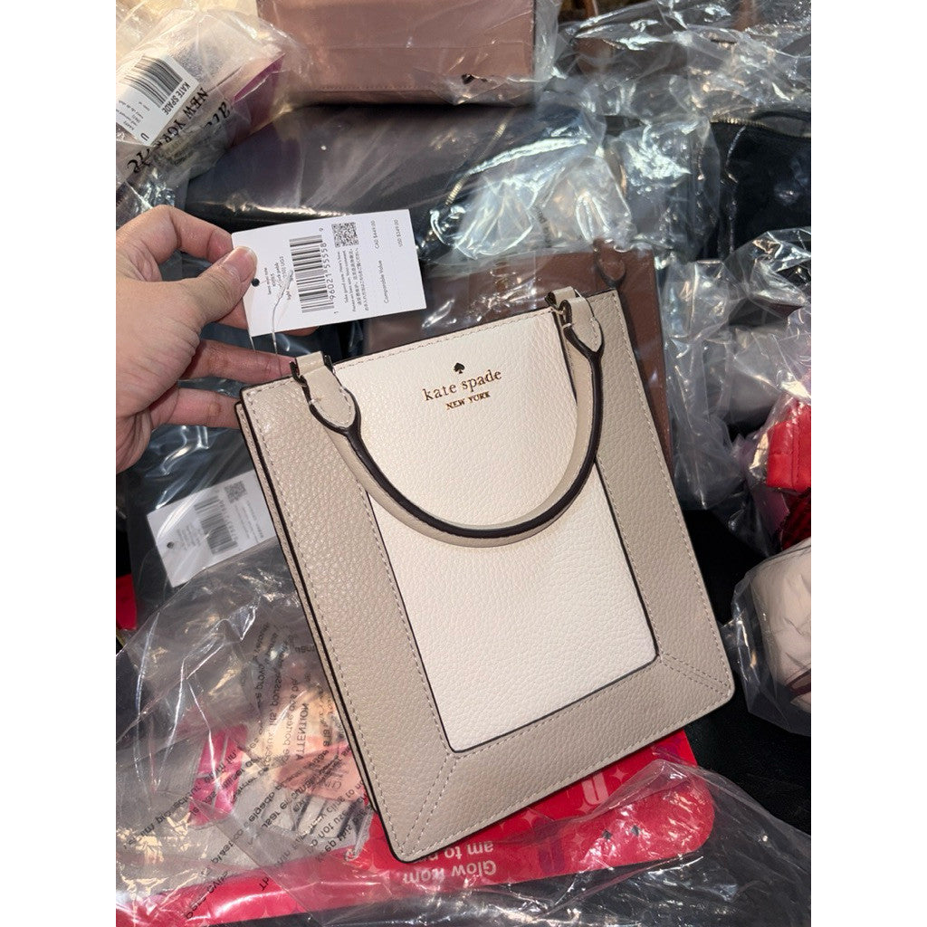 ORIG & IMPORTED KS Lena Mini Tote Gray/Beige/Brown Small Phone Bag