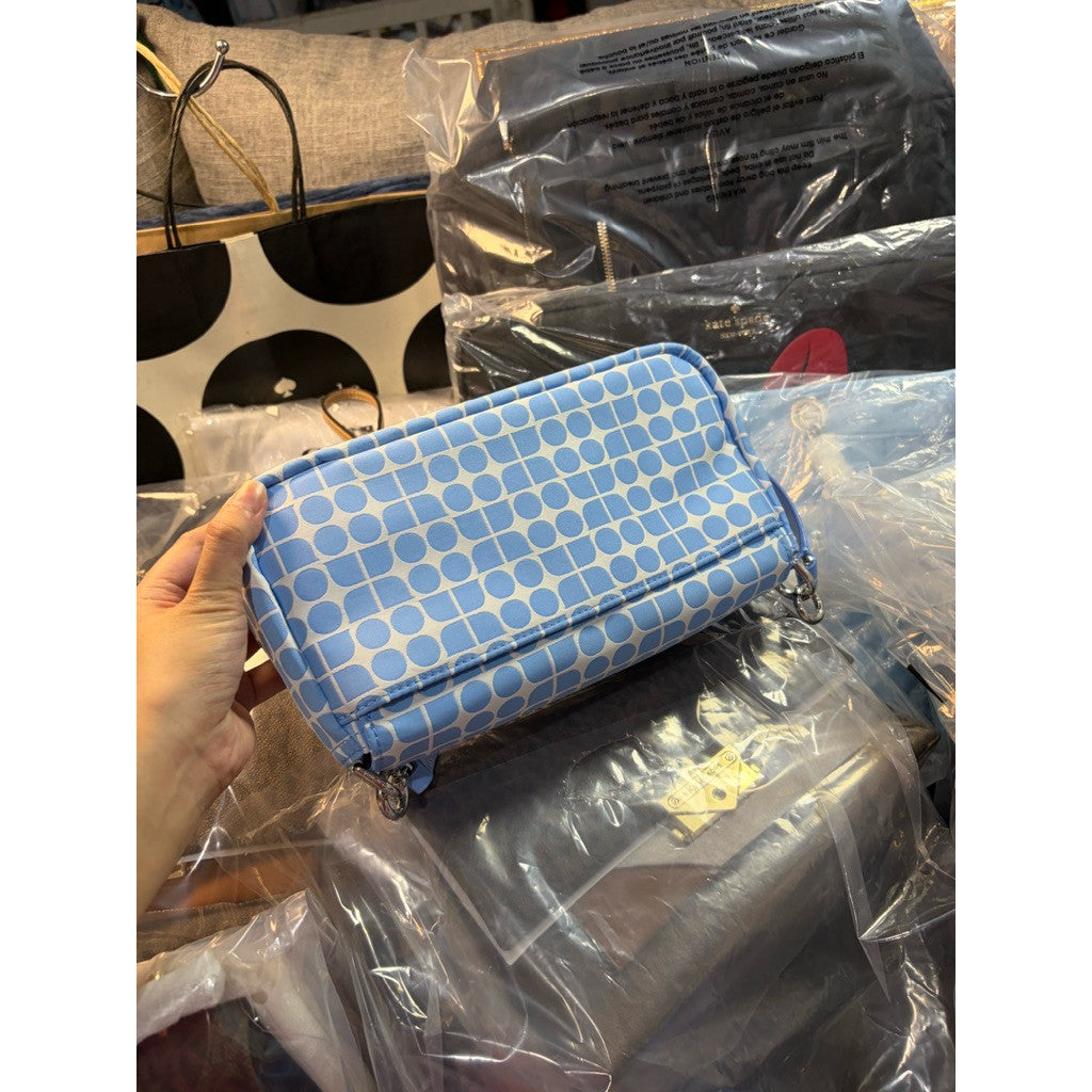 ORIG & IMPORTED KS Retail Noel Jacquard Convertible Crossbody Nylon/Fabric Blue Bag