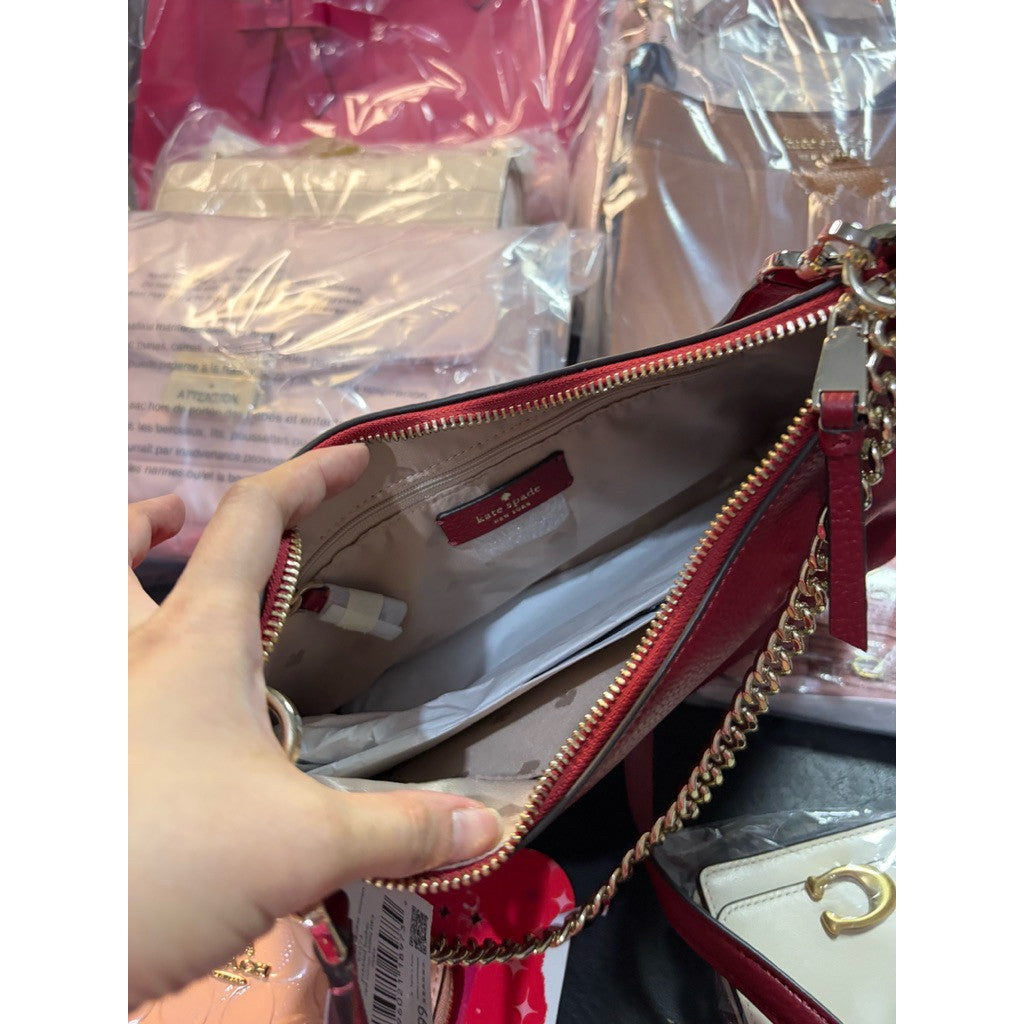 ORIG & IMPORTED KS Zippy Convertible Crossbody Red Shoulder Bag