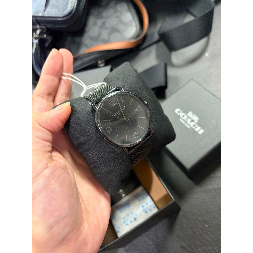 ORIG & IMPORTED CCH 14602651 Men's Ionic Plated Black Steel Mesh Watch