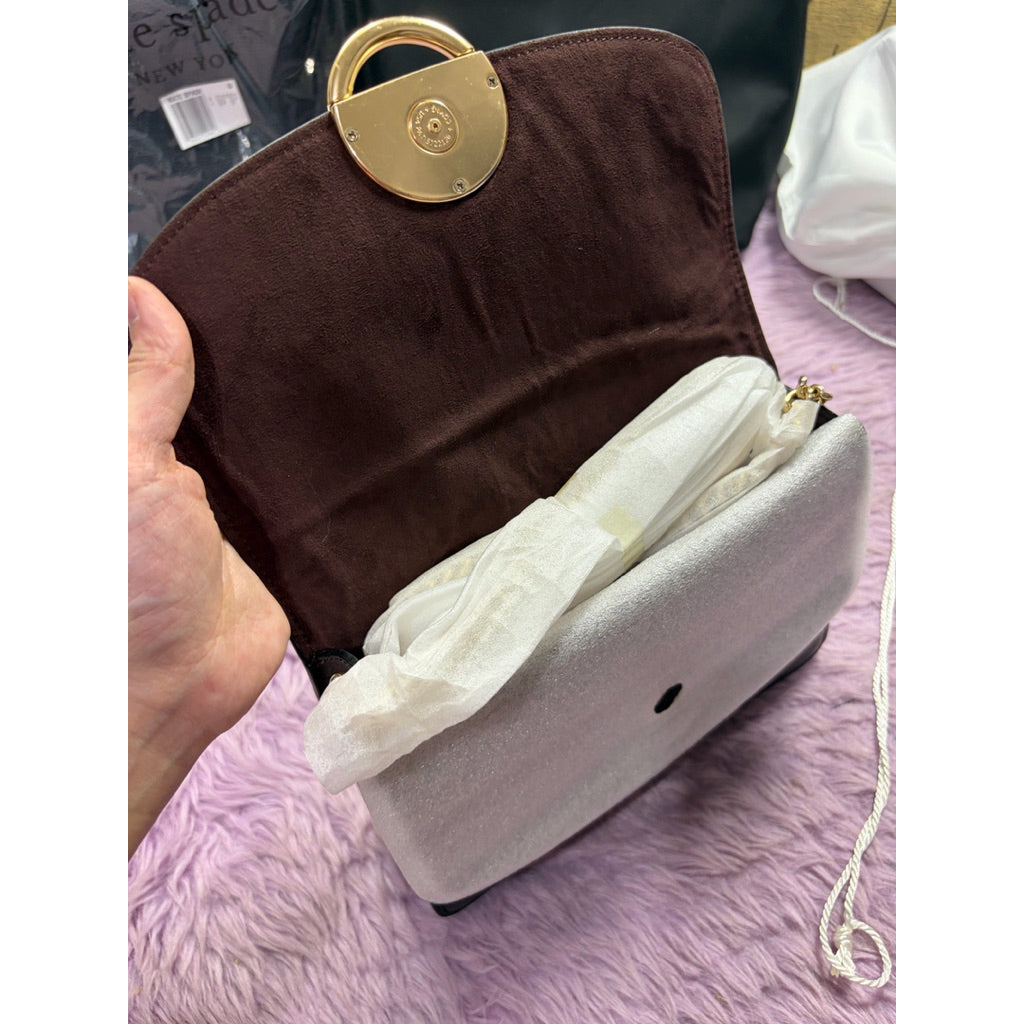 ORIG & IMPORTED RARE CCH F80836 Jade Flap Crossbody With Signature Canvas Brown/Black Bag