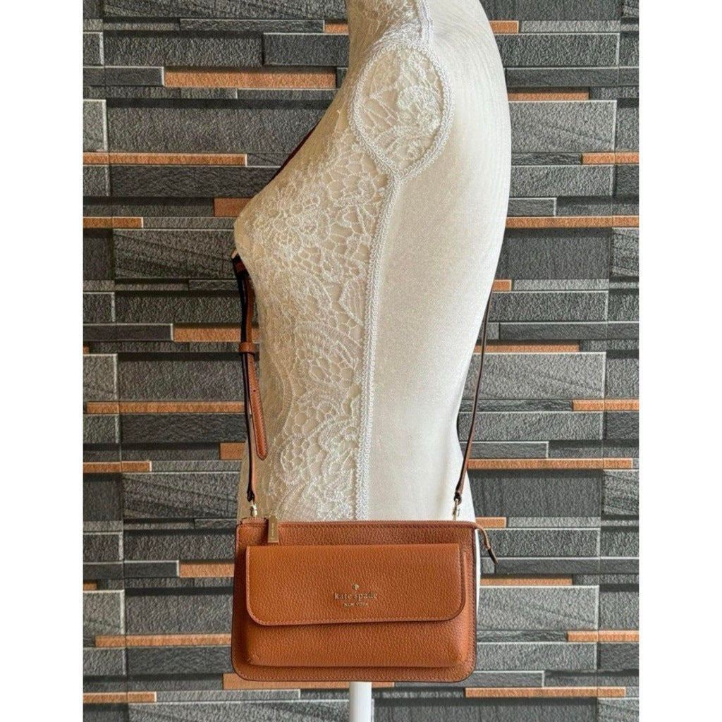 ORIG Preloved KS Leila Slim Crossbody Phone Bag Brown