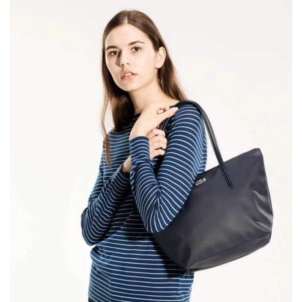 ORIG & IMPORTED Lacoste LCT L.12.12 Concept Tote Large and Small NAVY BLUE PENOMBRE BAG