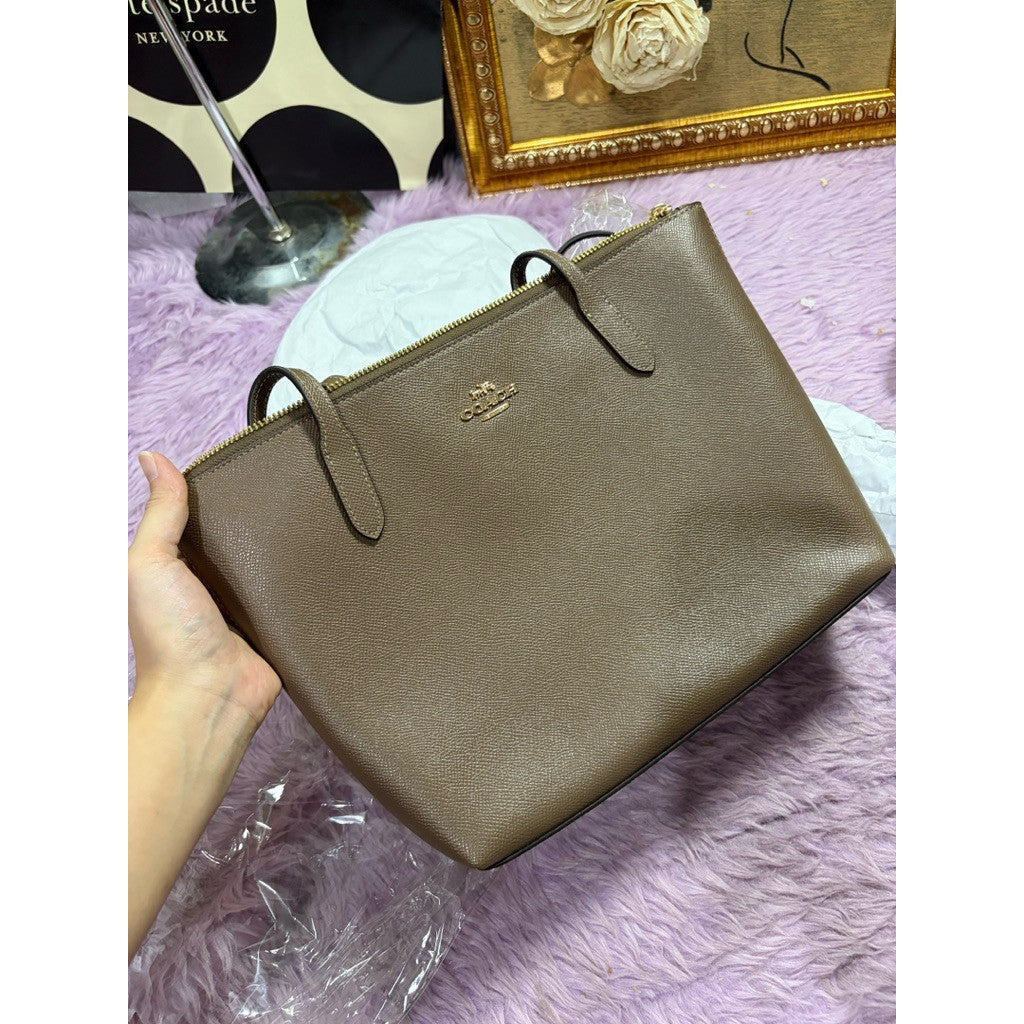 ORIG & IMPORTED CCH Fiona Zip Small Tote Bag Dark Stone/Brown