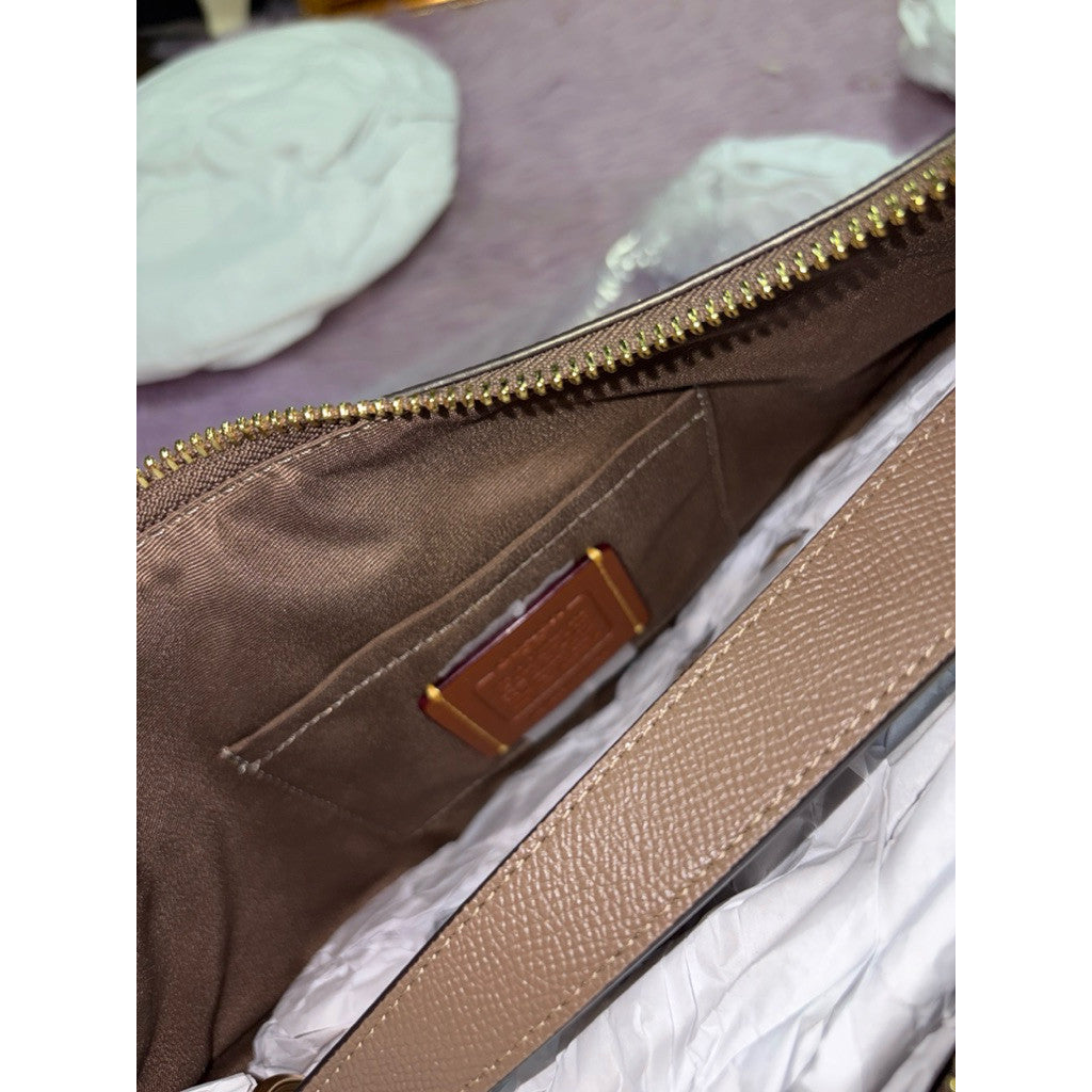 ORIG & IMPORTED Coach Aria Shoulder Hobo Bag Dark Stone/Brown