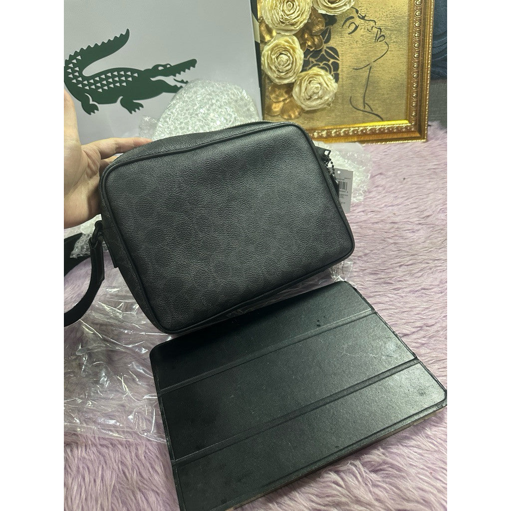 ORIG & IMPORTED CCH Retail Colton 25 Crossbody Men's Ipad Bag In Signature Canvas Black/Khaki