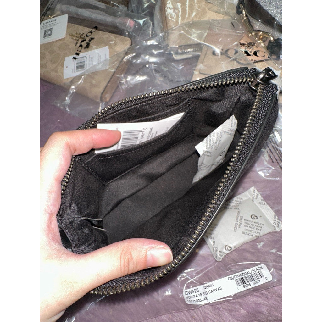 ORIG & IMPORTED CCH Nolita 19 Small Shoulder Bag in Charcoal/Black