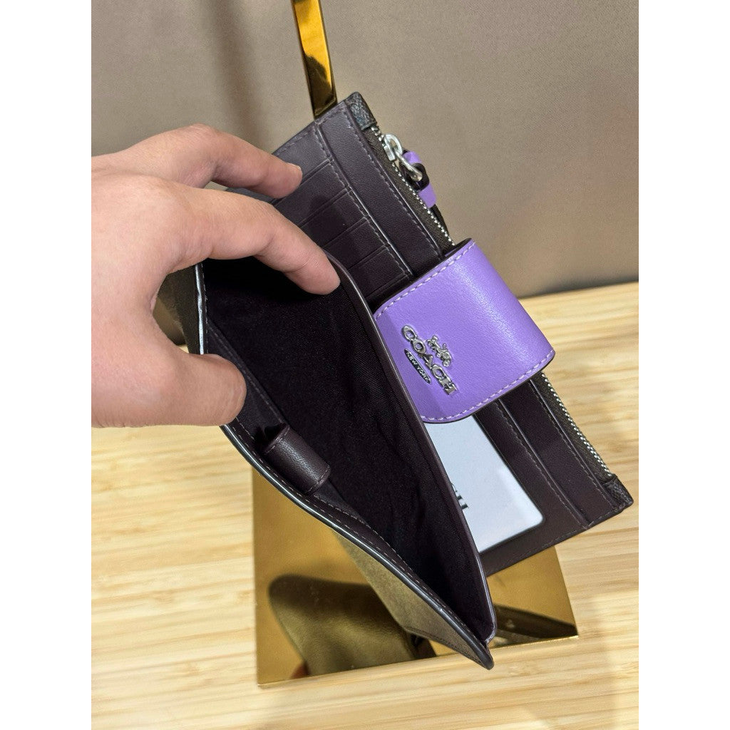 ORIG Preloved CCH Tech Phone Long Wallet in Brown/Purple