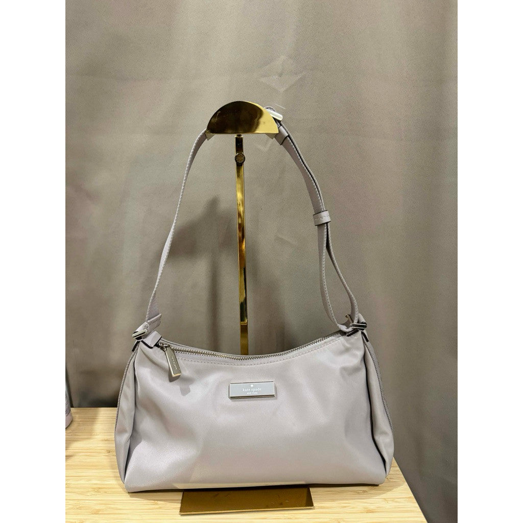 ORIG Preloved KS Carter Nylon Small Shoulder Bag Cozy Grey