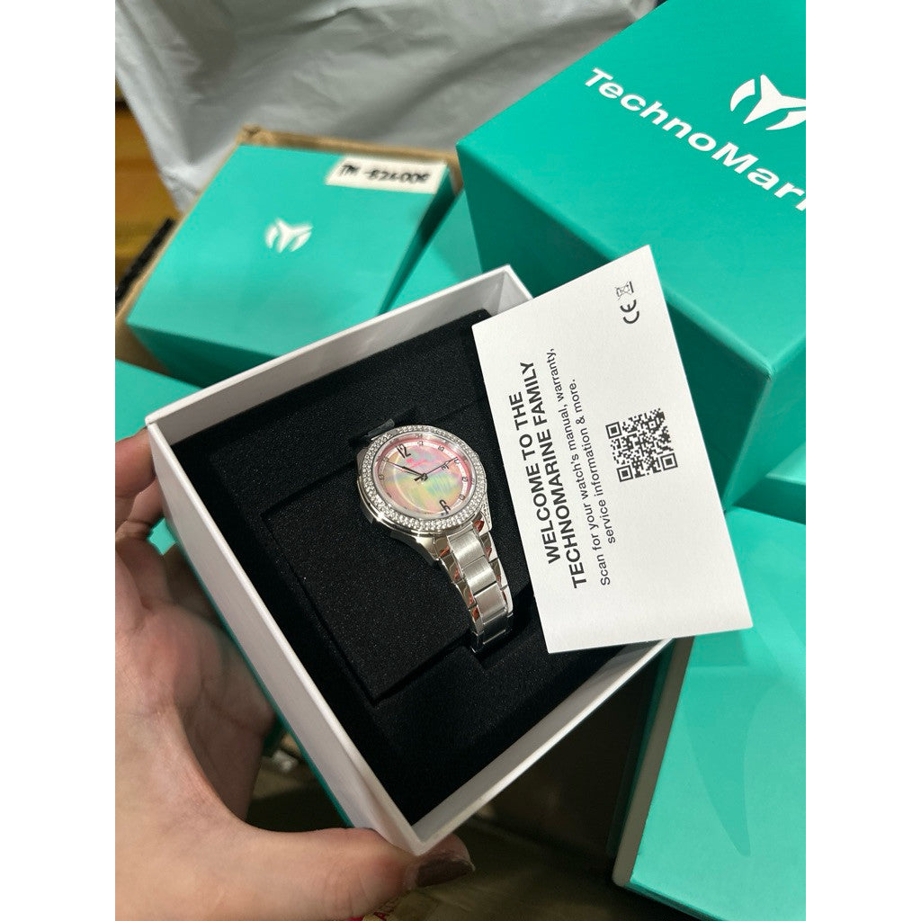 ORIG & IMPORTED Technomarine LUNA 33mm TM-826006 Silver Lady's Watch
