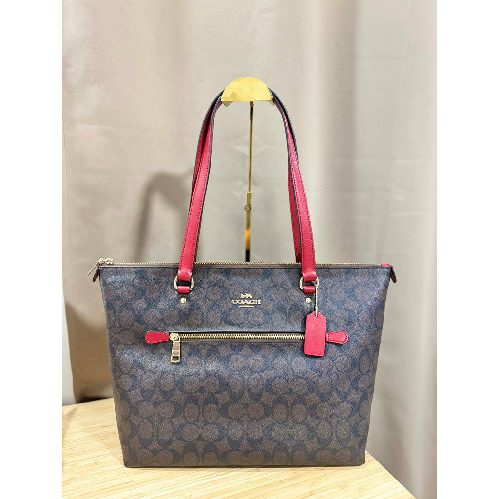 ORIG Preloved CCH Gallery Large Tote Bag In Brown/Red