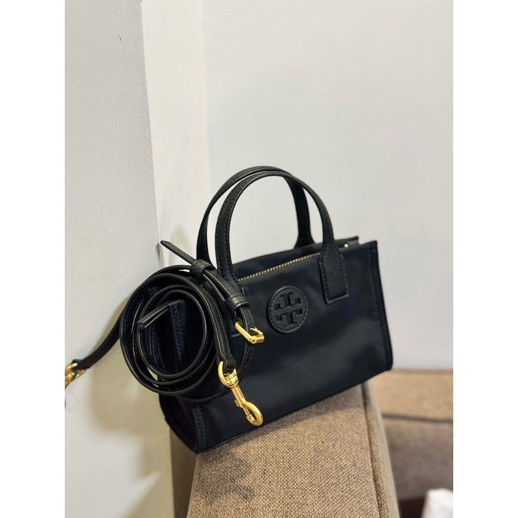 ORIG Preloved TB Mini Ella Nylon Tote Phone Bag in Black/Green