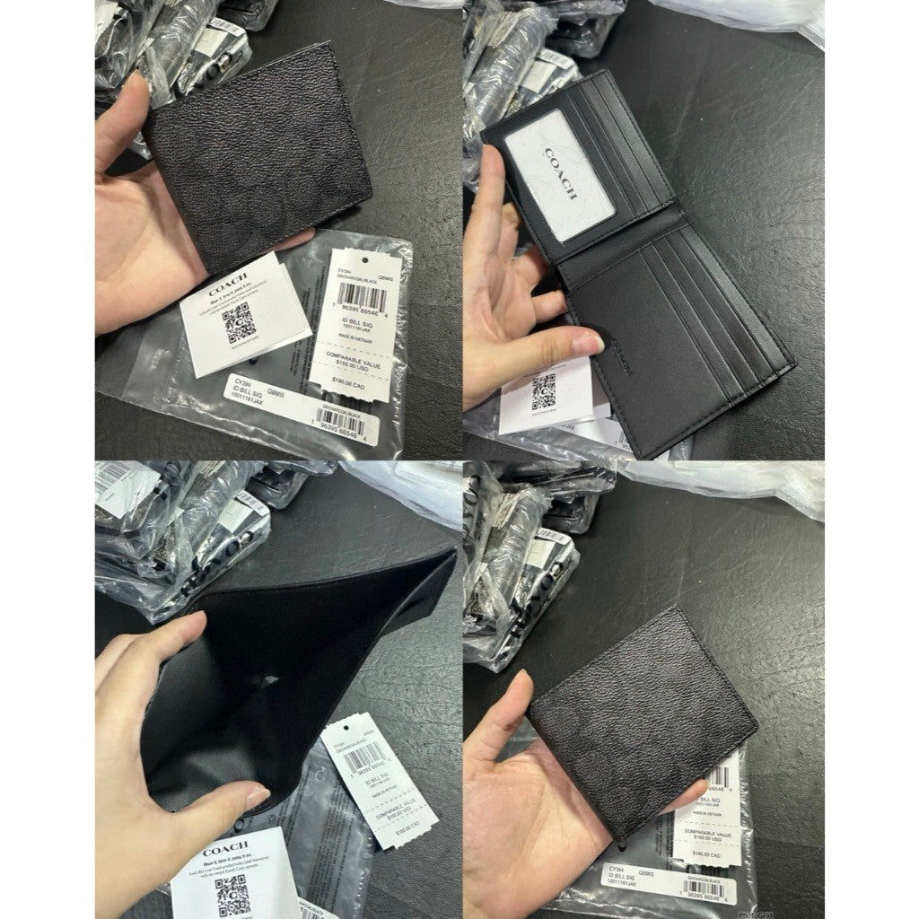 ORIG & IMPORTED CCH Men Compact Bifold Wallet Black/Brown