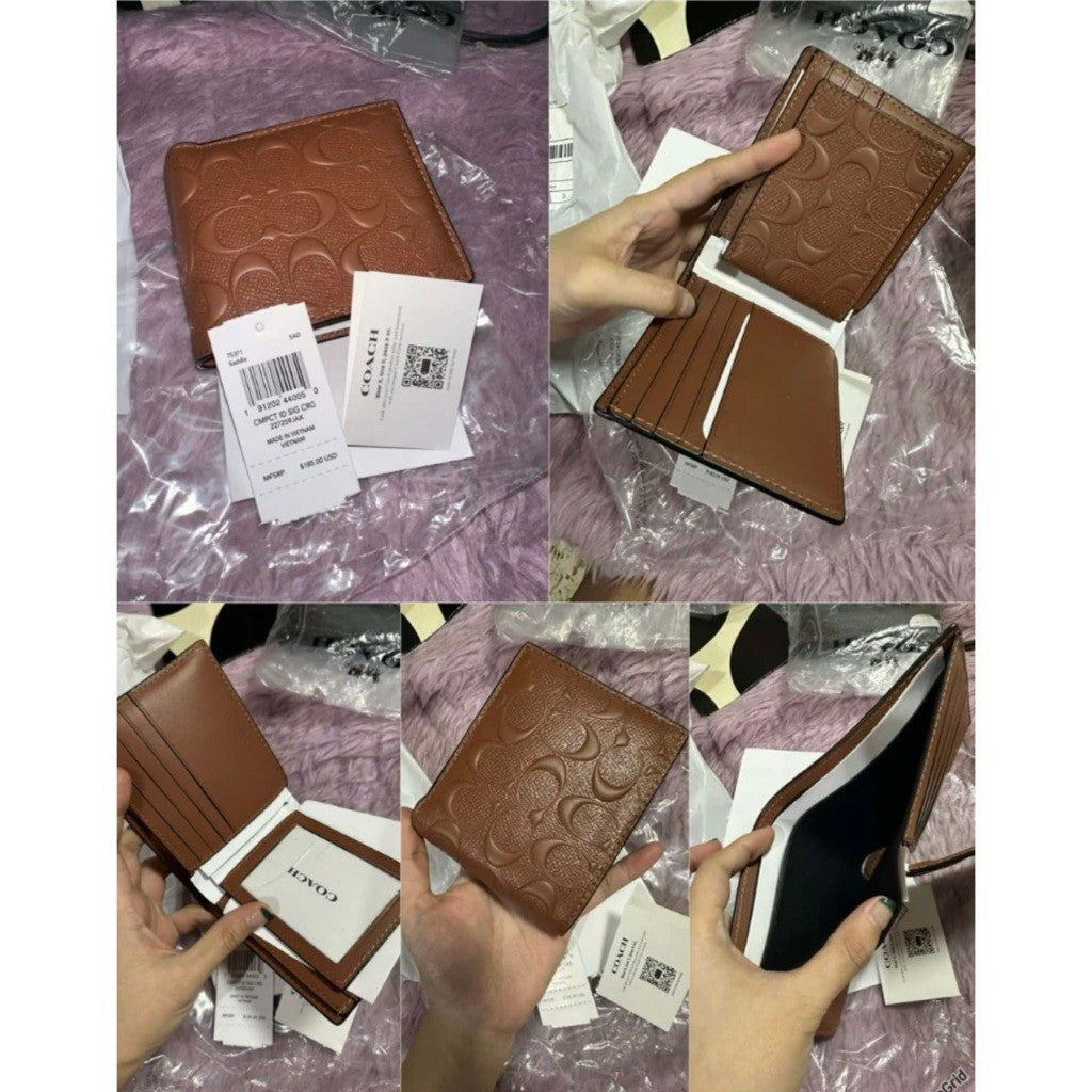 ORIG & IMPORTED CCH Men Compact Bifold Wallet Black/Brown