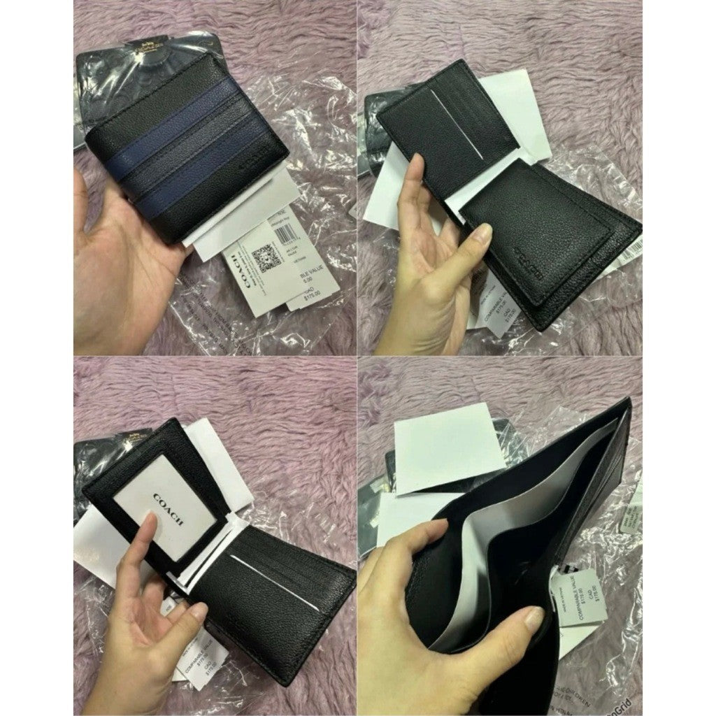 ORIG & IMPORTED CCH Men Compact Bifold Wallet Black/Brown