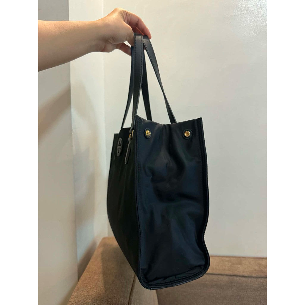 ORIG Preloved TB Ella Small Nylon Tote Black Bag