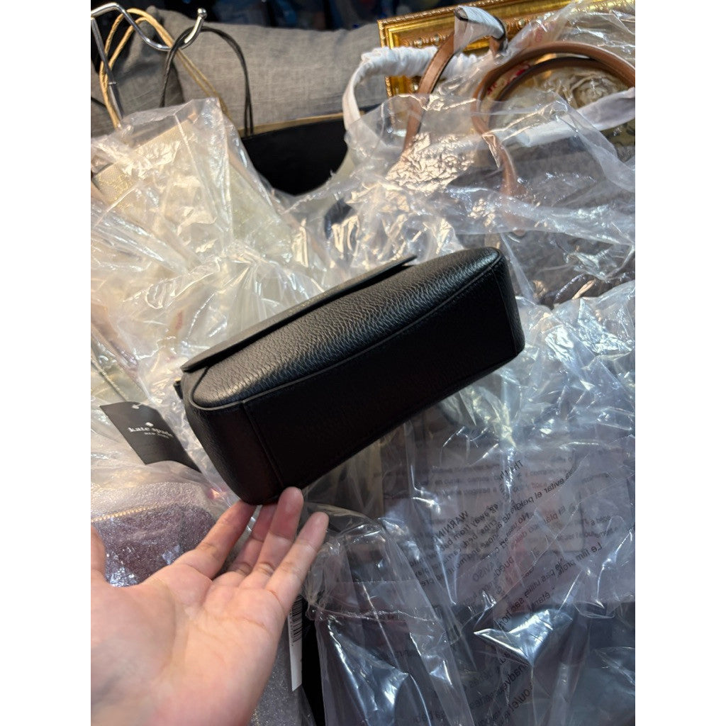 ORIG & IMPORTED KS Monica Small Flap Crossbody Black Bag