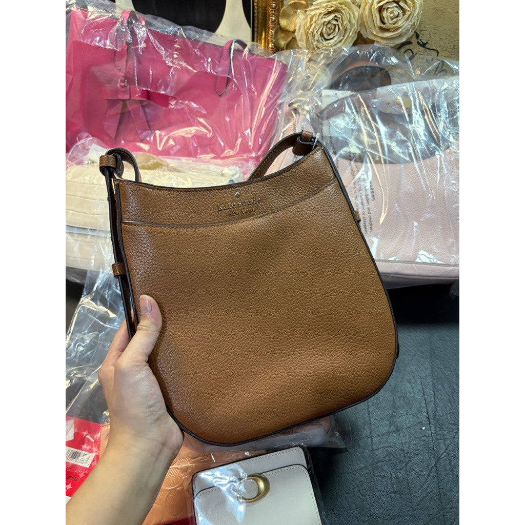 ORIG & IMPORTED KS Leila North South Crossbody Slim Brown Bag