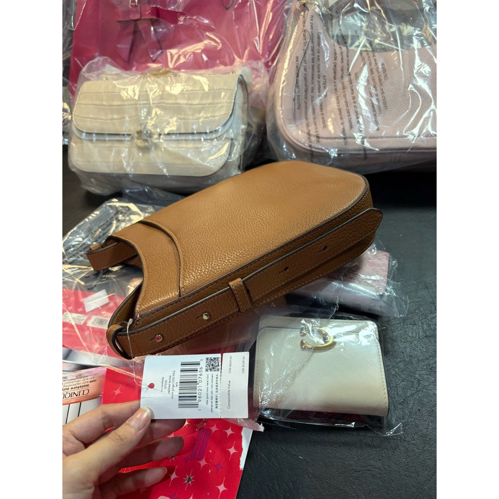 ORIG & IMPORTED KS Leila North South Crossbody Slim Brown Bag