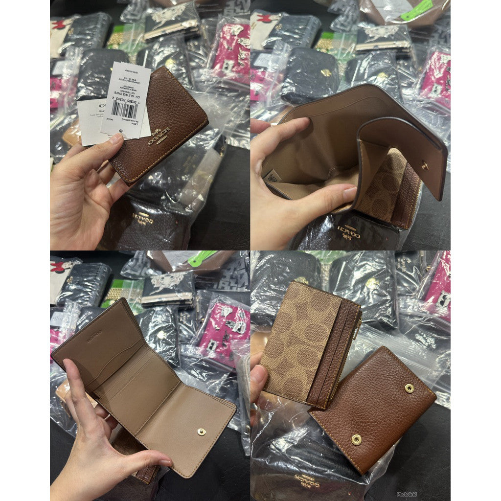 ORIG & IMPORTED CCH 2-in-1 Card Holder Detachable Essential Wallet Tan/Brown/Walnut