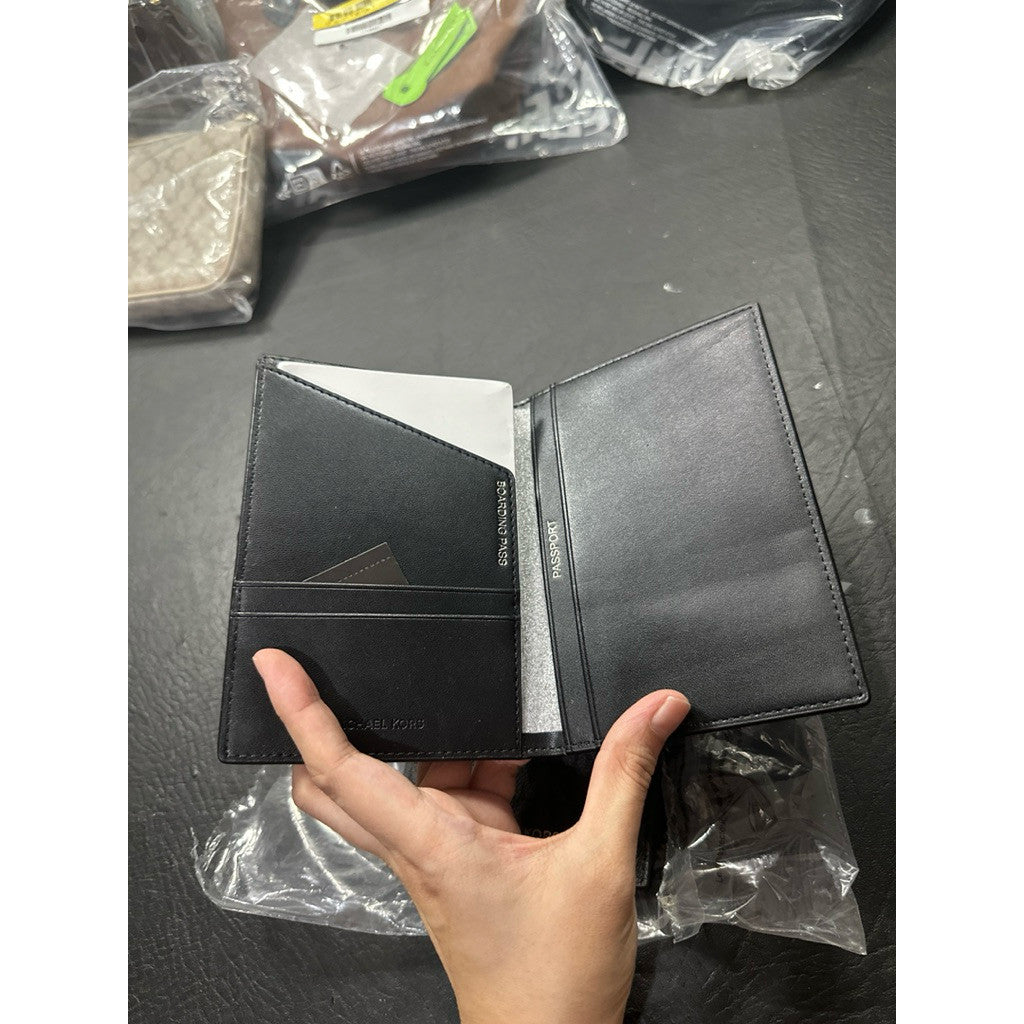 ORIG & IMPORTED MK Passport Case Holder Black Wallet