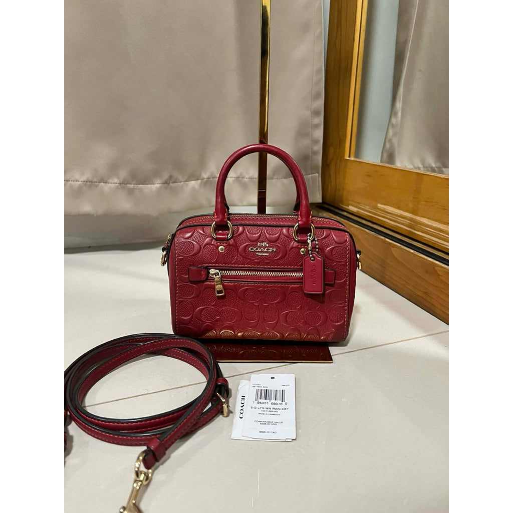 ORIG Preloved CCH Mini Rowan Crossbody Small Bag In Signature Leather Red