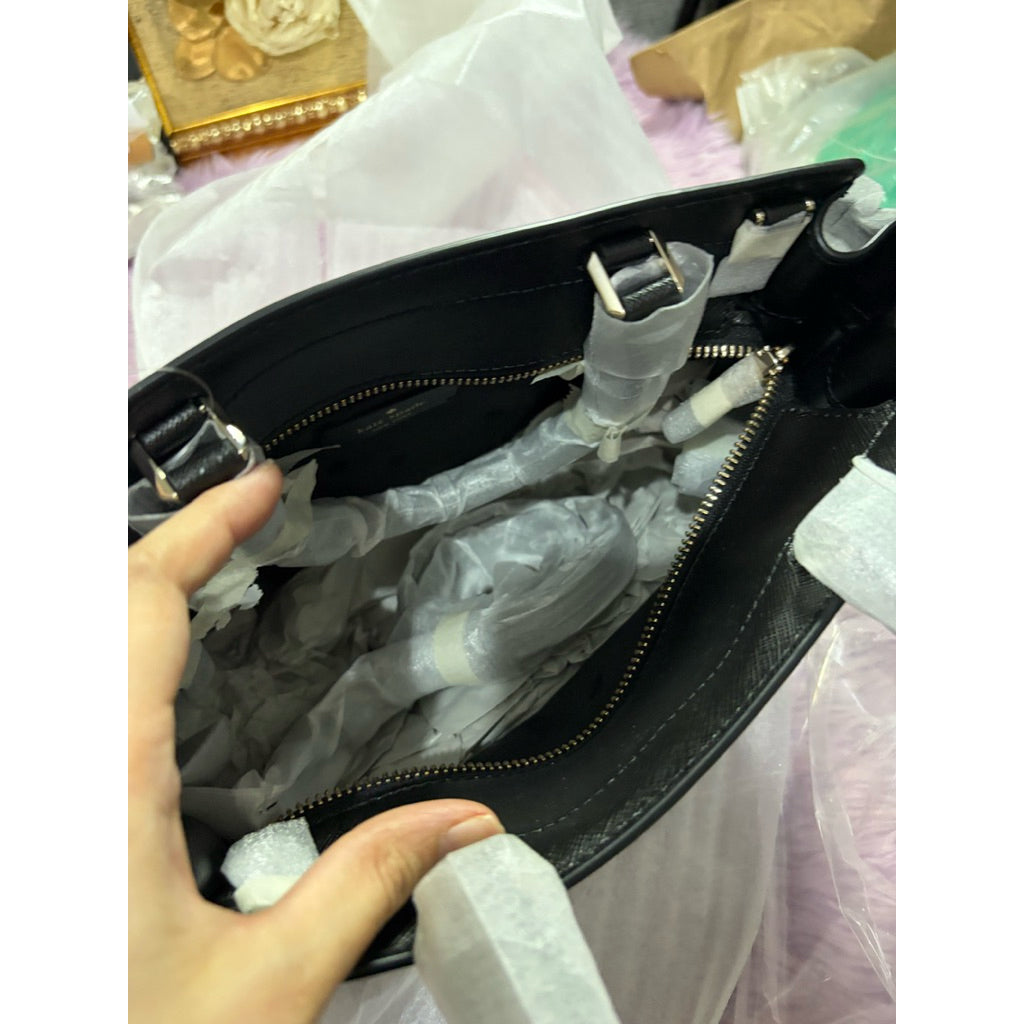 ORIG & IMPORTED KS Staci Medium Satchel Black Bag
