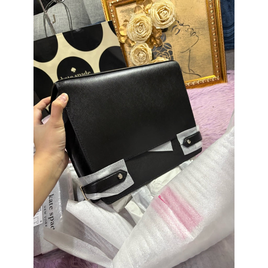 ORIG & IMPORTED KS Staci Medium Satchel Black Bag