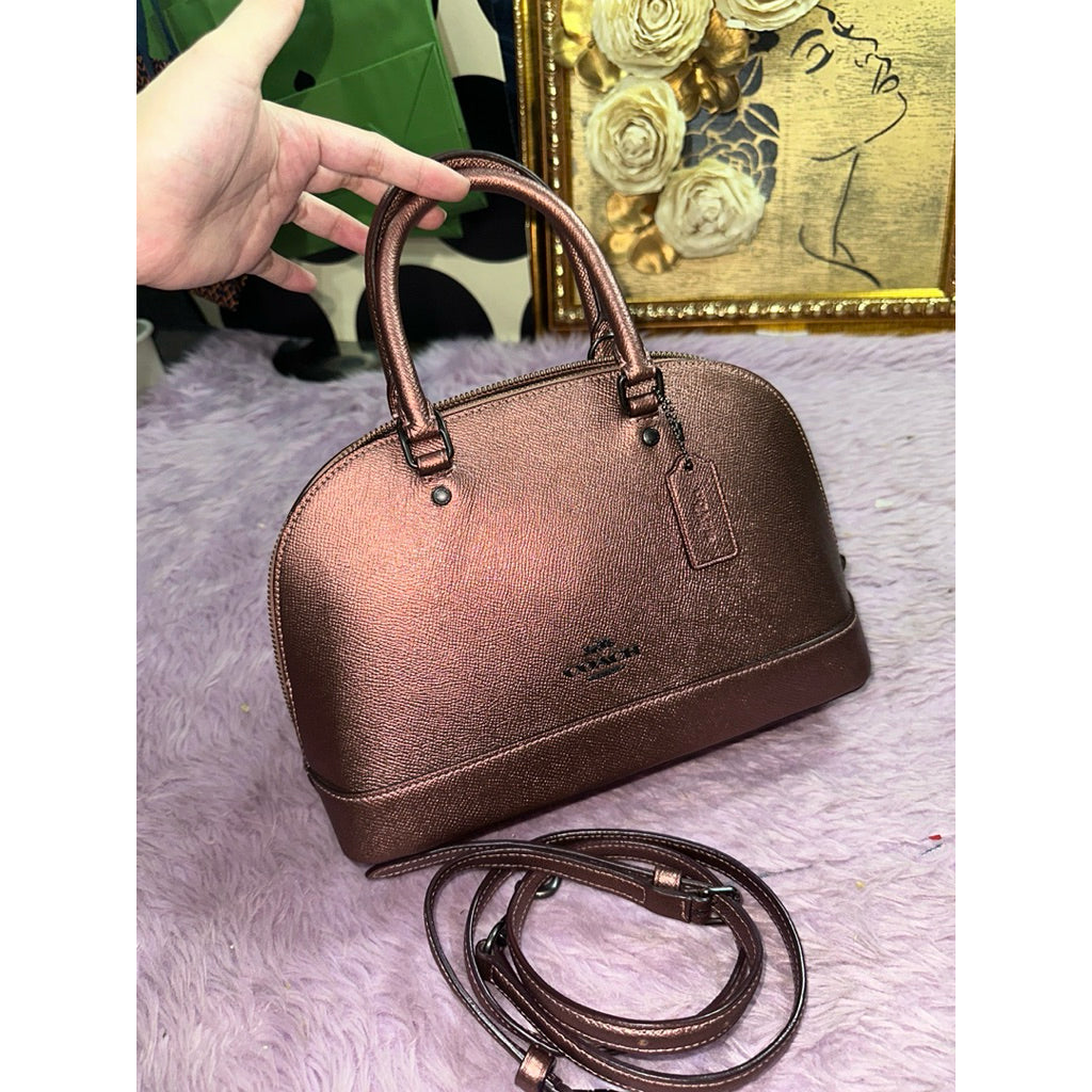 ORIG Preloved CCH Mini Sierra Satchel Dome Metallic Dark Blush/Bronze Bag
