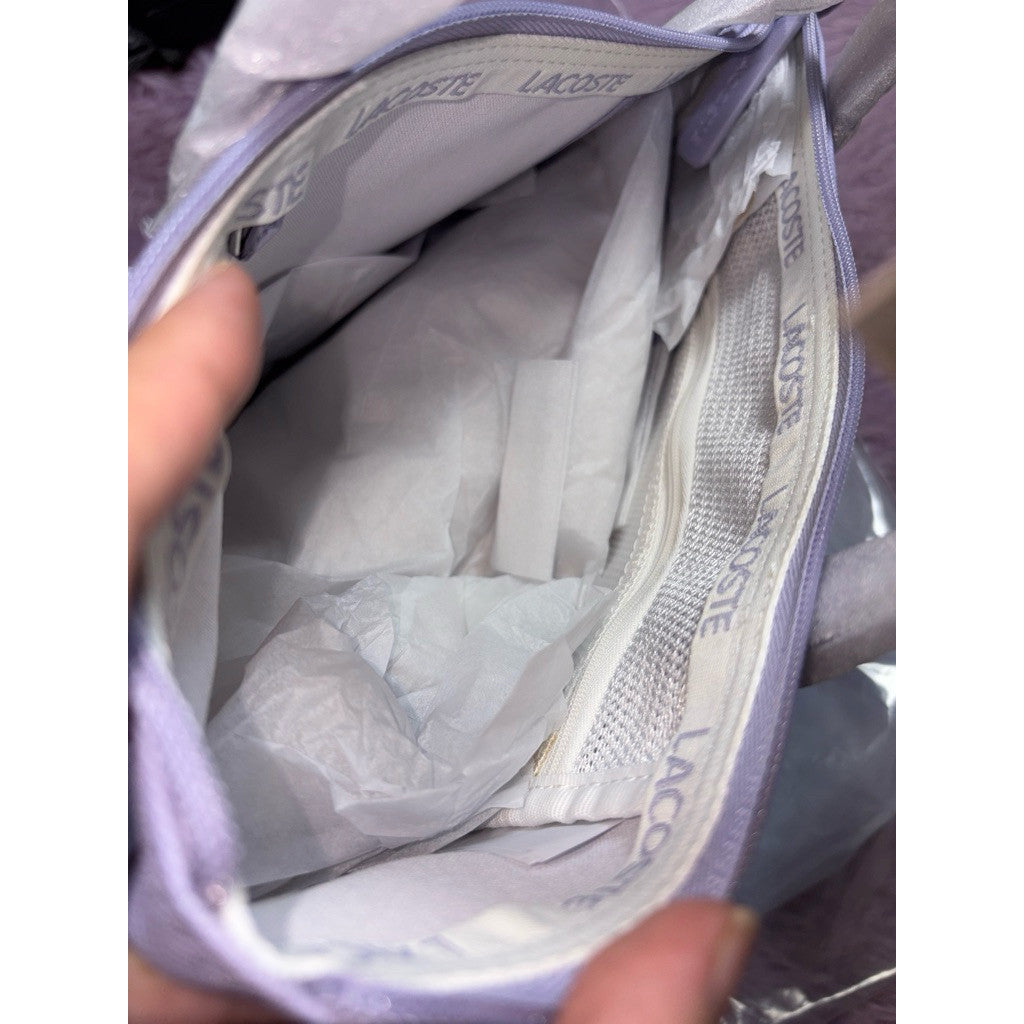 ORIG & IMPORTED Lacoste LCT L.12.12 Concept Tote Large and Small LAVENDER LILAC PURPLE BAG