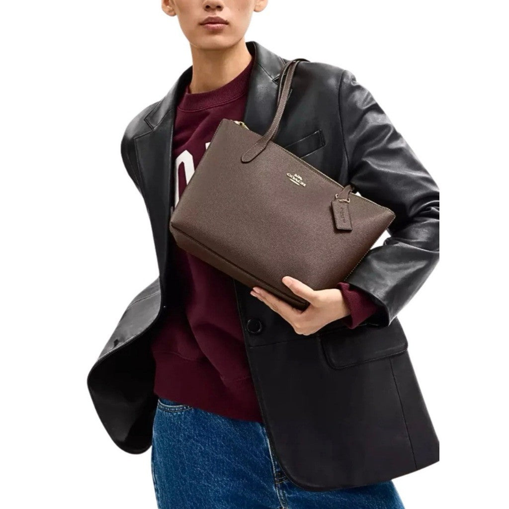 ORIG & IMPORTED CCH Fiona Zip Small Tote Bag Dark Stone/Brown