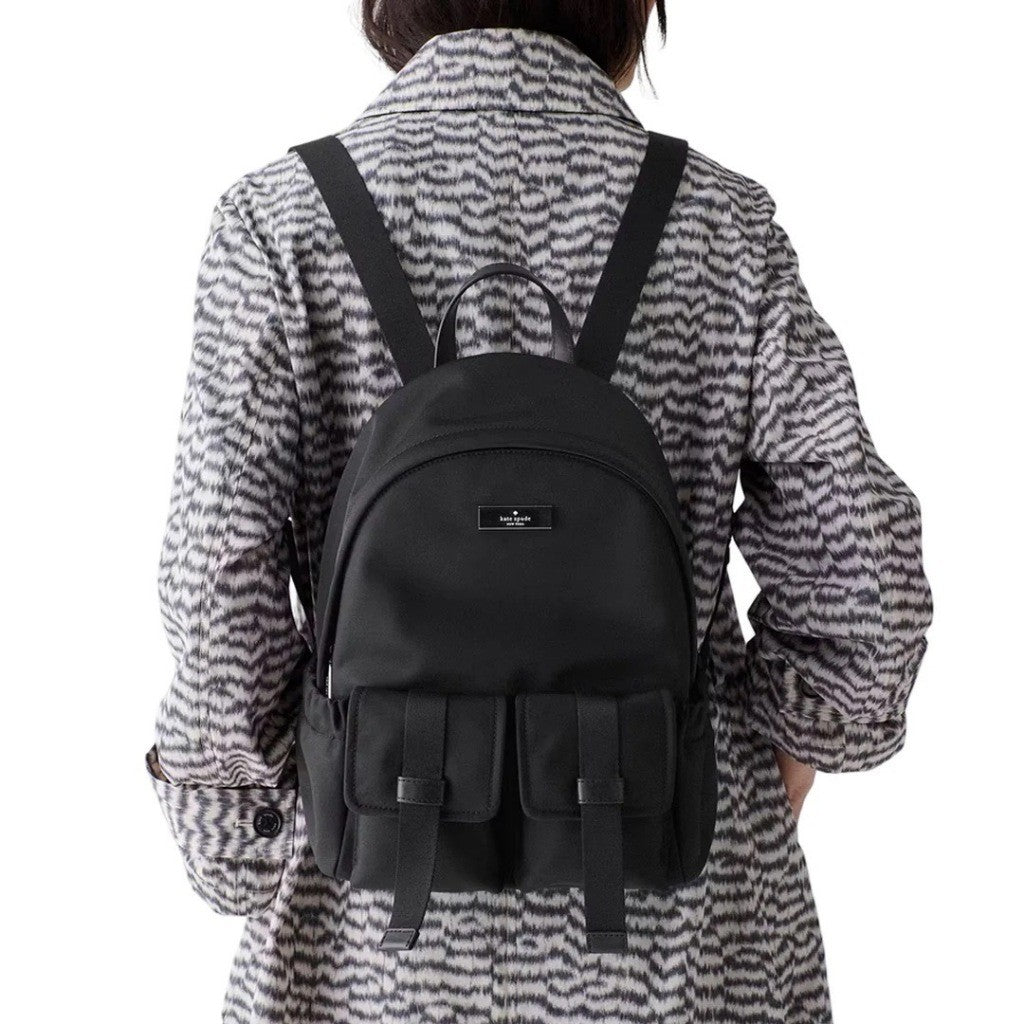 ORIG & IMPORTED KS Cargo Medium & Large Nylon Black Backpack Bag