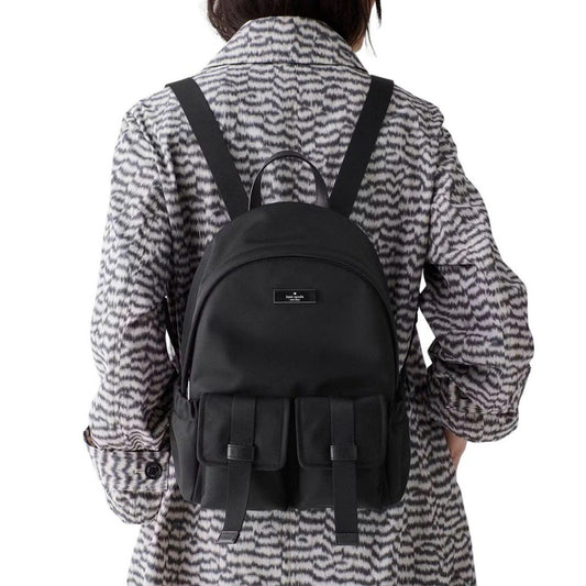ORIG & IMPORTED KS Cargo Medium & Large Nylon Black Backpack Bag