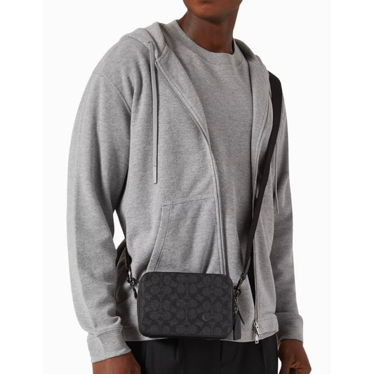 ORIG & IMPORTED Coach Charter 19 in Signature Canvas Crossbody Men's Black Bag