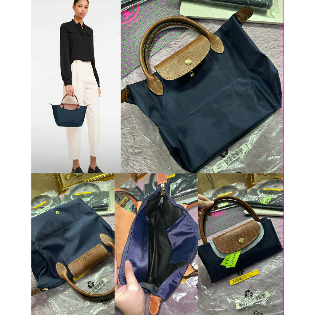 ORIG & IMPORTED Longchamp LC Le Pliage Small Short Handle Nylon Hand Bag