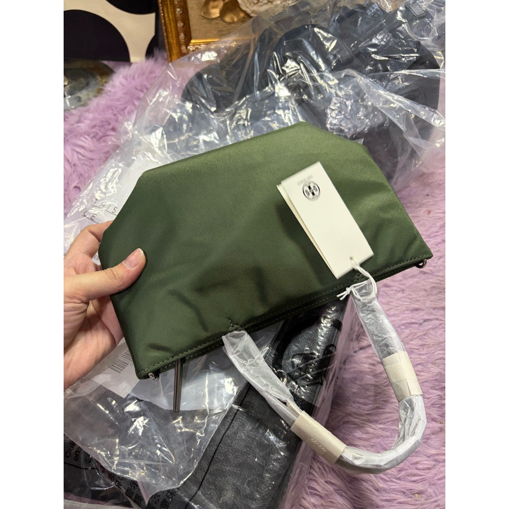 ORIG & IMPORTED TB Burch Nylon Mini Nylon Tote Crossbody Bag in Basil Green