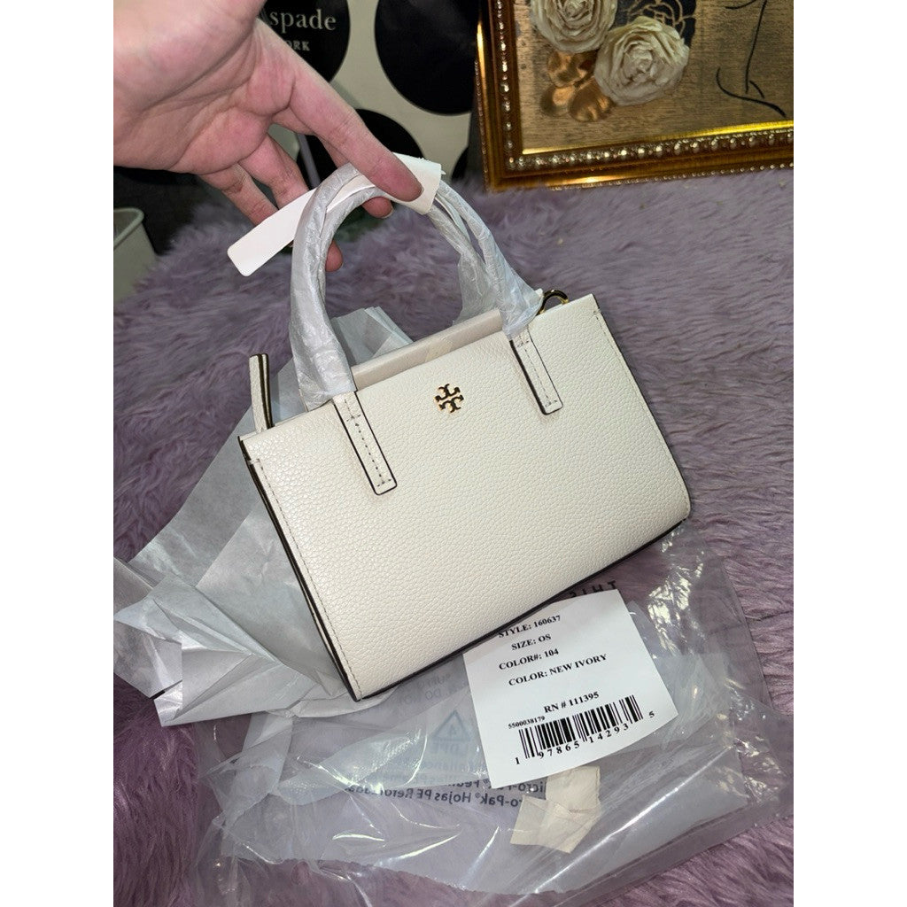 ORIG & IMPORTED TB Burch Women's Blake Mini Tote White Bag