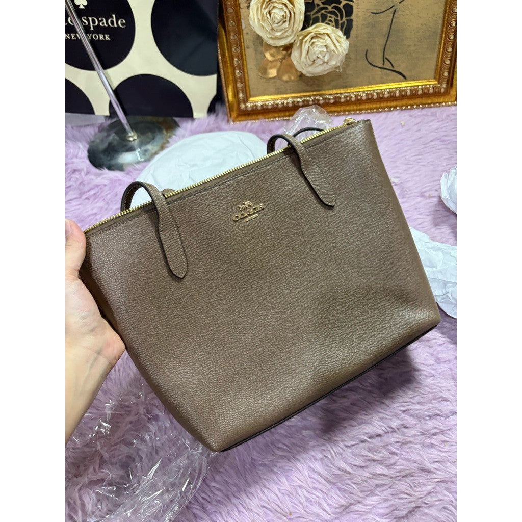 ORIG & IMPORTED CCH Fiona Zip Small Tote Bag Dark Stone/Brown