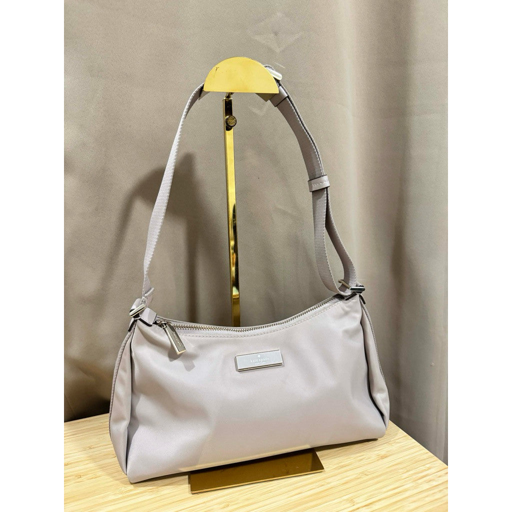 ORIG Preloved KS Carter Nylon Small Shoulder Bag Cozy Grey