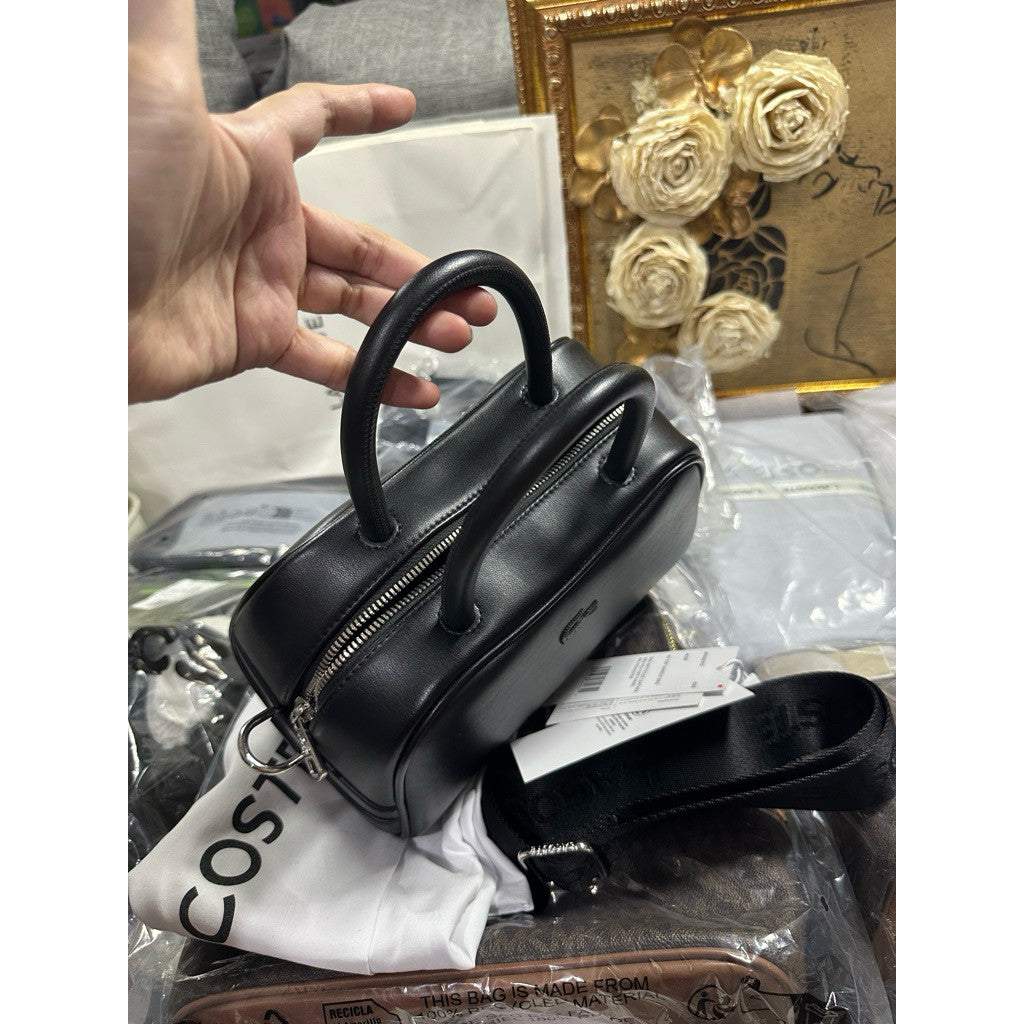 ORIG & IMPORTED LCT Lora Small Leather Top Handle Black Bag