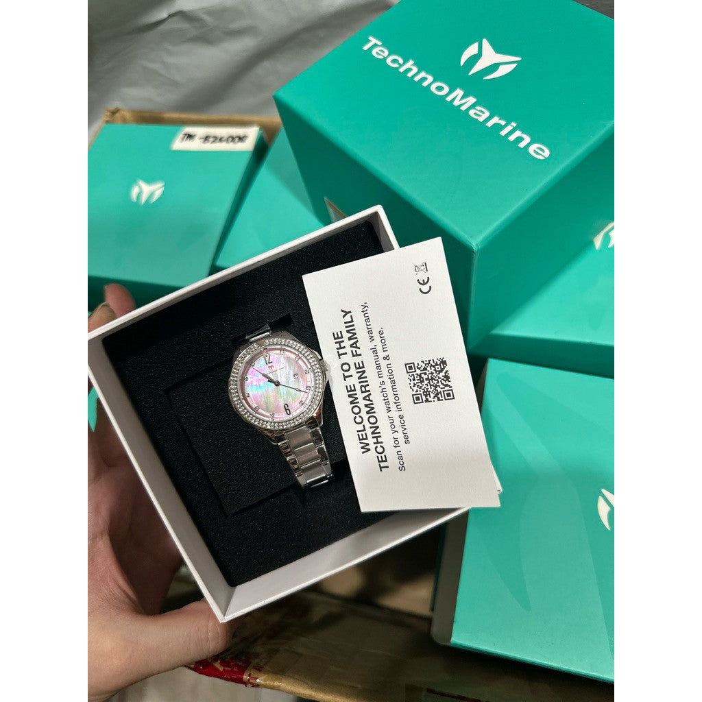 ORIG & IMPORTED Technomarine LUNA 33mm TM-826006 Silver Lady's Watch