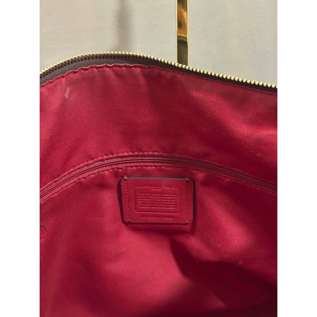 ORIG Preloved CCH Gallery Large Tote Bag In Brown/Red